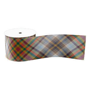 Colorful Autumn Winter Colored Stripes Pattern Grosgrain Ribbon