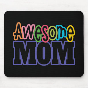 Colorful Awesome Mom Mother's Day Mousepad
