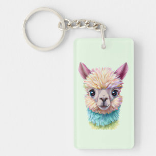 Colorful Baby Lama Keychain