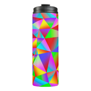Colorful background from many multicolored triangl thermal tumbler
