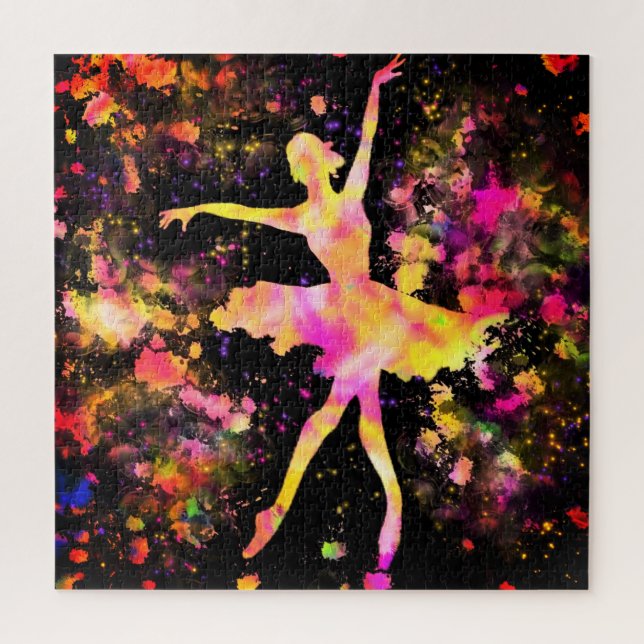 Colorful Ballerina Puzzle Ballet Dancer Girl (Vertical)