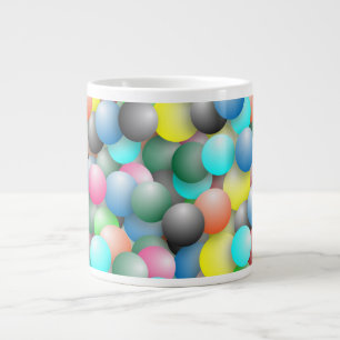 Colorful Balloons Banner Large Coffee Mug