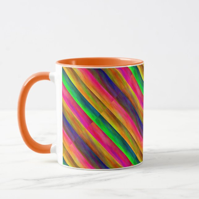 colorful bands mug (Left)