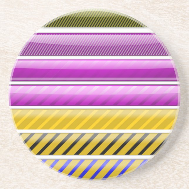 COLORFUL BARS PATTERN COASTER (Front)