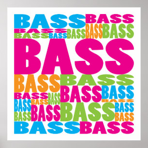 Colorful Bass Poster