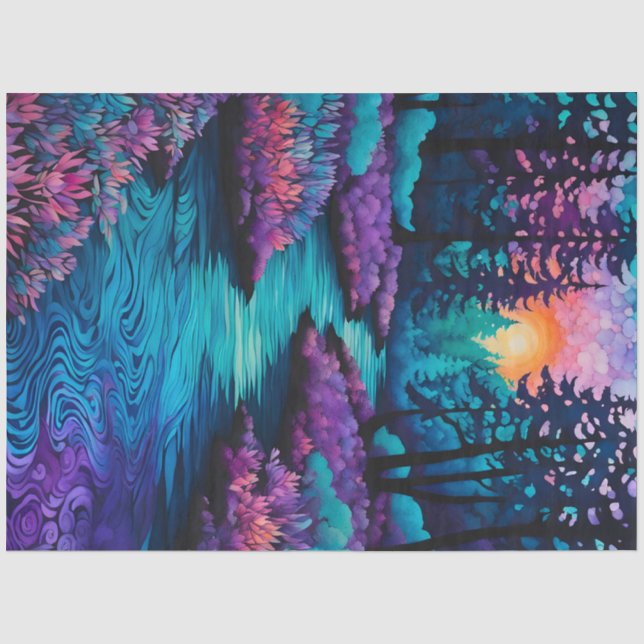 Colorful Batik Forest Art Tissue Paper (Front)