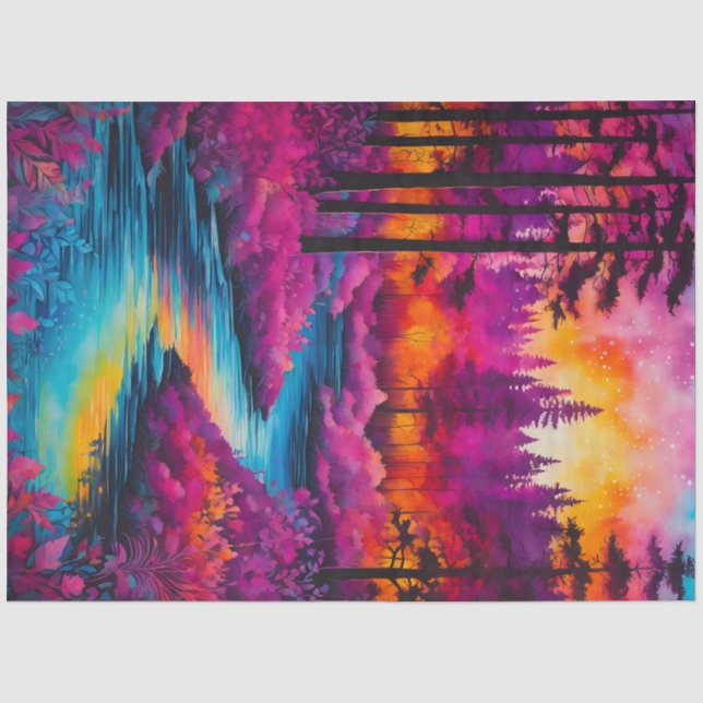 Colorful Batik Forest Art Tissue Paper (Front)