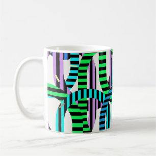 Colorful Bauhaus Geometric Pattern  Coffee Mug