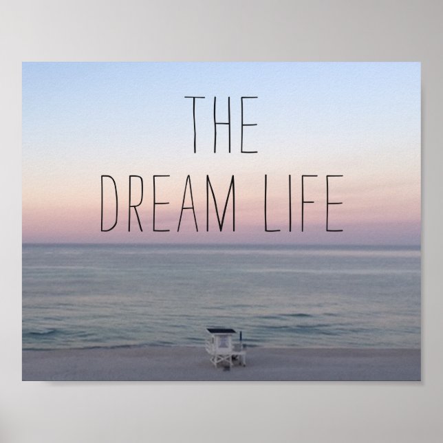 Colorful Beach Dream Life Poster (Front)