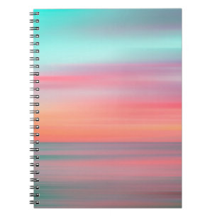 Colorful beach sunset #1 notebook