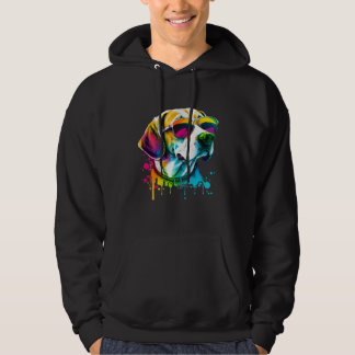 Colorful Beagle Pop Dog Dad Mom Dog   2 Hoodie
