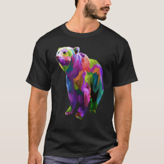 Colorful Bear Art Graphic T-Shirt