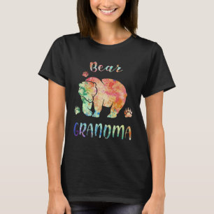 Colorful Bear Grandma  Promoted To Grandma 2021 Na T-Shirt
