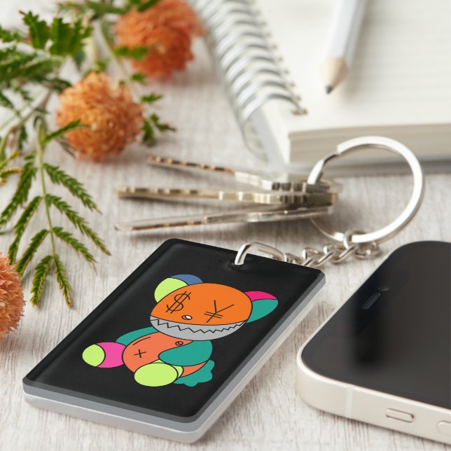 Colorful bear keychain (Front Right)