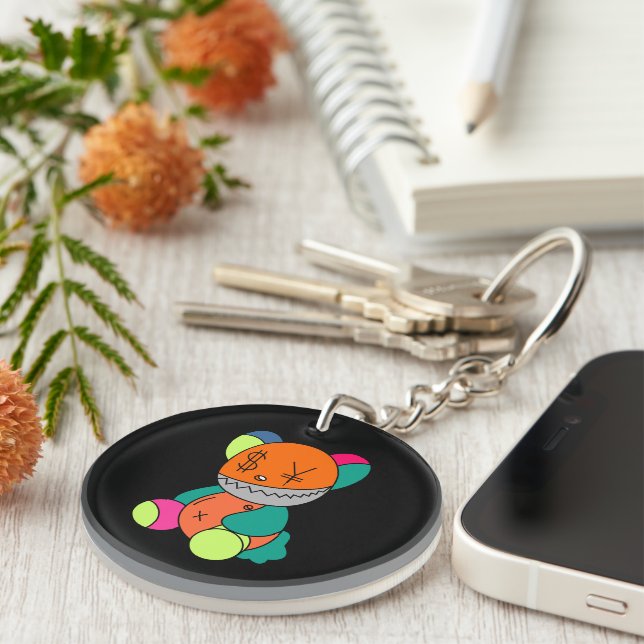 Colorful bear keychain (Front Right)
