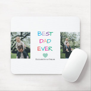Colorful "Best Dad Ever" – Fun & Heartfelt Gift Mouse Pad