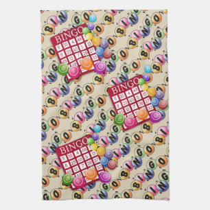 Colorful Bingo Cards  Kitchen Towel