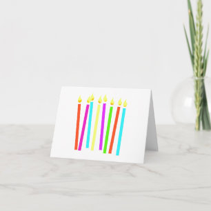 Colorful Birthday Candles Birthday Card