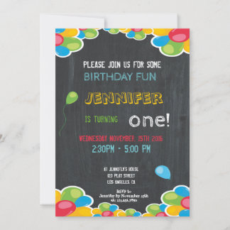 COLORFUL BIRTHDAY INVITATION FOR BOYS AND GIRLS