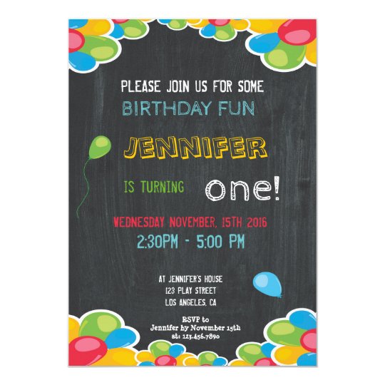 COLORFUL BIRTHDAY INVITATION FOR BOYS AND GIRLS