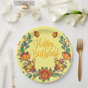 Colorful Birthday Paper Plate
