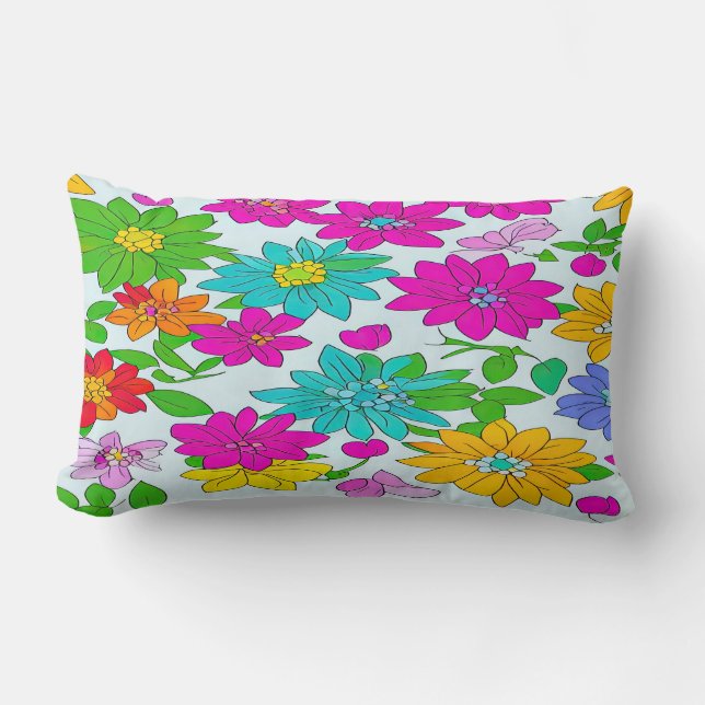 Colorful Bloom Pattern Cushion (Front)