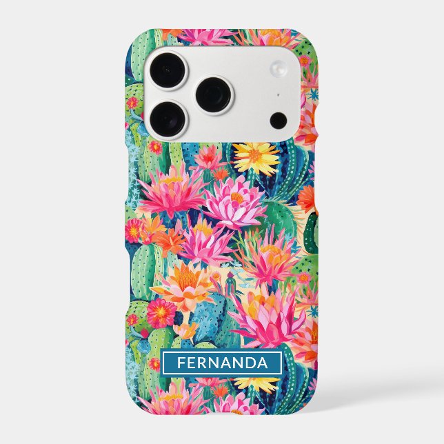 Colorful Blooming Cacti Personalized (Back)