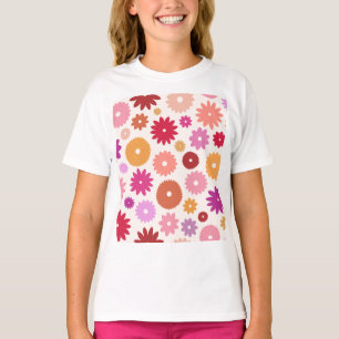 Colorful Blooms Large Pattern T-Shirt