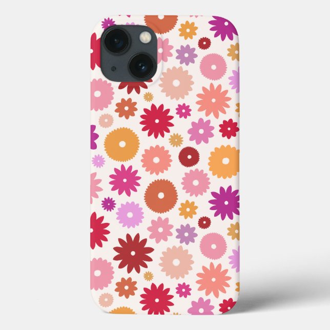 Colorful Blooms Pattern Case-Mate iPhone Case (Back)