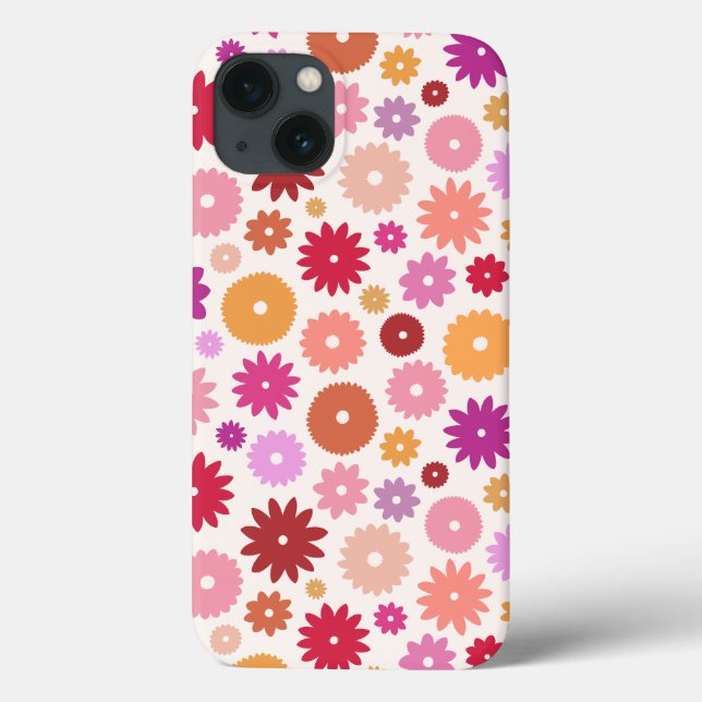 Colorful Blooms Pattern Case-Mate iPhone Case (Back)