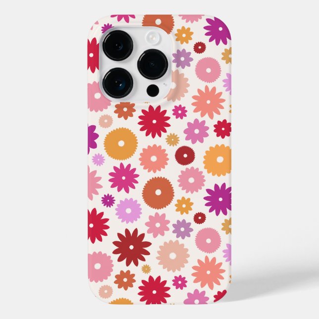 Colorful Blooms Pattern Case-Mate iPhone Case (Back)