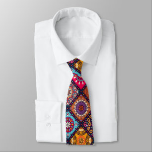 colorful boho style tie