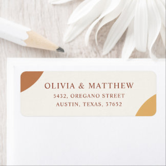 Colorful Boho Terracotta Arches Return Address