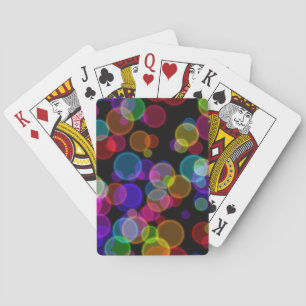 Colorful Bokeh Playing Cards