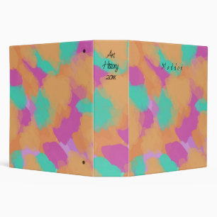Colorful Bold Modern Artist Pattern + Custom Name Binder
