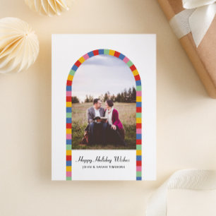 Colorful Border Arch Photo Christmas Holiday 