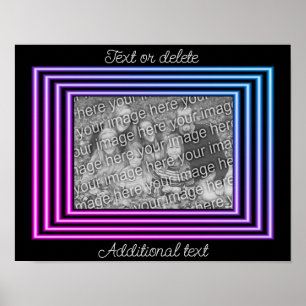 Colorful Border Frame Create Your Own Photo Poster