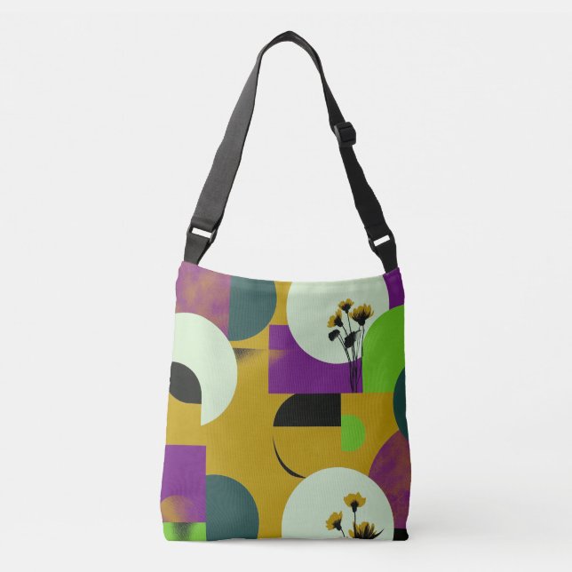 Colorful Botanical Shapes Tote Bag – Playful Flora (Front)