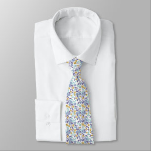 Colorful bouquets of retro flowers on white  tie