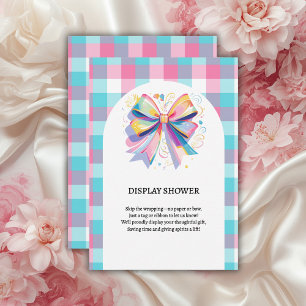Colorful Bow Baby Shower Enclosure Card