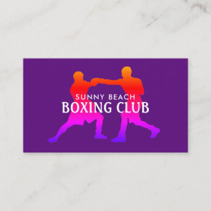 Colorful Boxing Match, Boxer, Boxing Trainer Busin Business Card