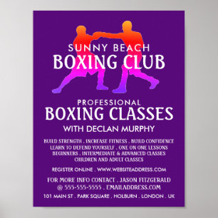 Colorful Boxing Match, Boxing Class Advert Poster