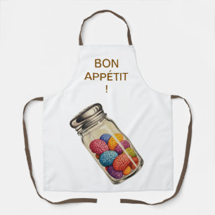 Colorful Brain Condiments Apron (Colored Straps)