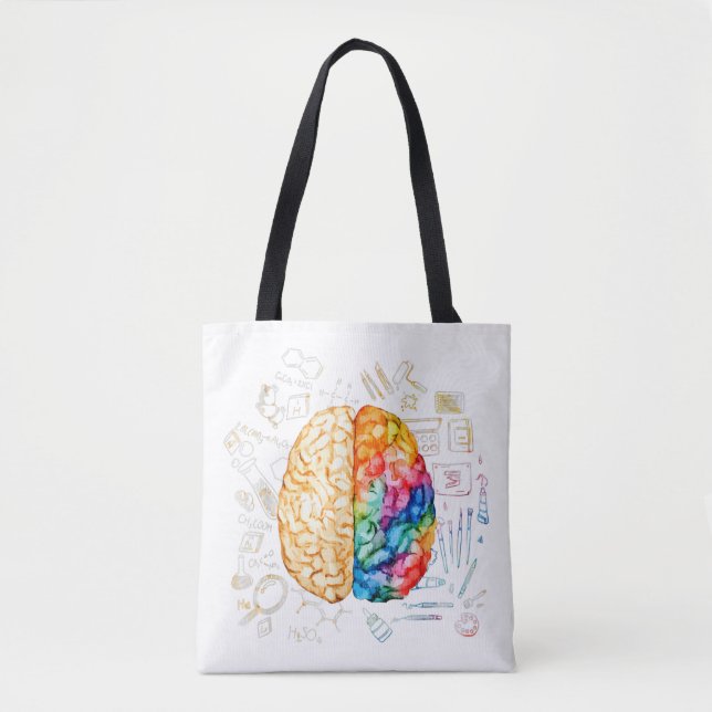 Colorful Brain - Science And Art - Neuroscience Ne Tote Bag (Front)