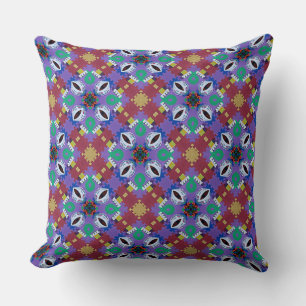 Colorful Bricks and Blocks Throw Pillow