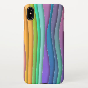 Colorful Bright Rainbow Stripes Pattern iPhone XS Max Case
