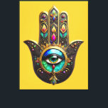 Colorful Brown Gold Hamsa Rainbow Color Third Eye Canvas Print<br><div class="desc">You are viewing The Lee Hiller Photography Art and Designs Collection of Home and Office Decor,  Apparel,  Gifts and Collectibles. The Designs include Lee Hiller Photography and Mixed Media Digital Art Collection http://LeeHiller.com</div>