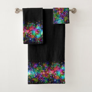 Colorful Bubbles Bath Towel Set Coordinates