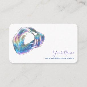 Colorful bubbles birthday planner and party business card