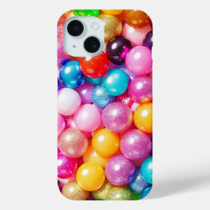 Colorful Bubbles Sparkling Pop Bead iPhone 15 Case